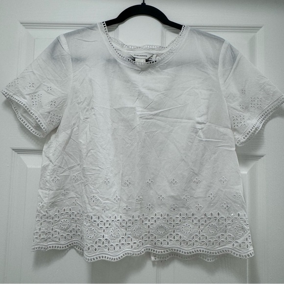 Club Monaco White Eyelet Tee - Picture 2 of 10